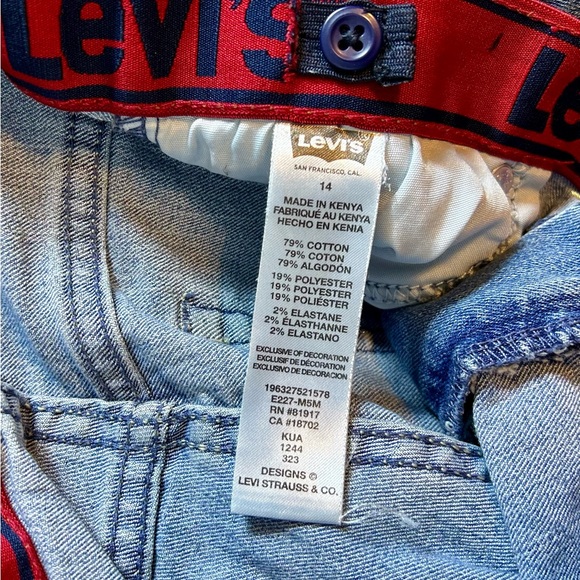 Boys Levi’s Straight Leg Blue Jeans / size 14 Reg / 27x29 - Picture 8 of 9